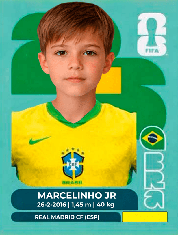 Figurinha personalizada da Copa 1